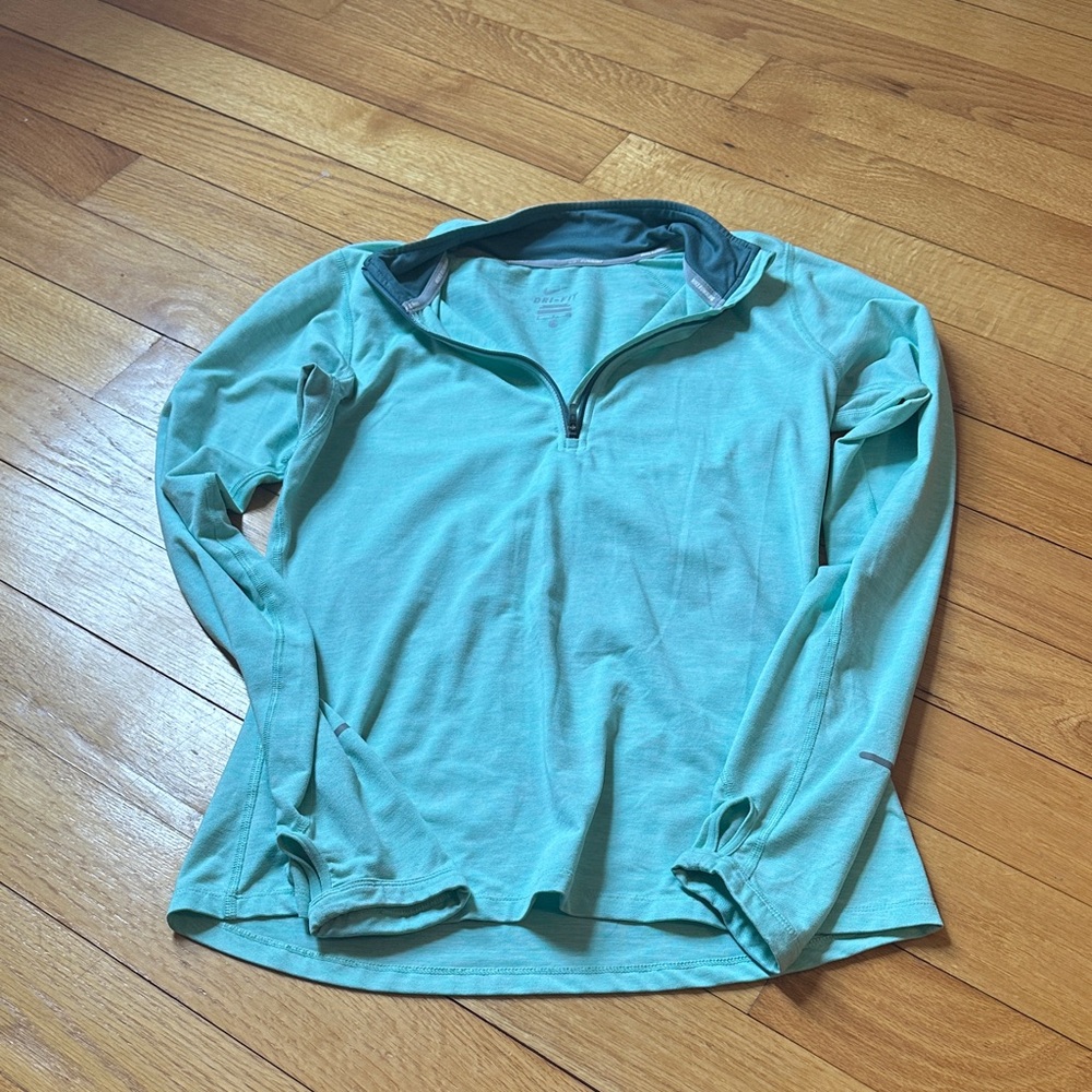 Nike Light Teal Quarter-Zip Pullover